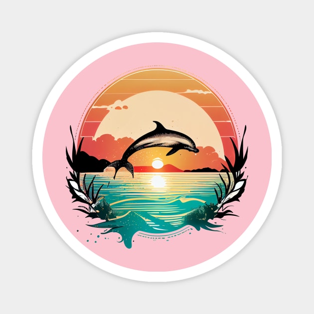 Vintage Surf Dolphin Magnet by Banned Books Club